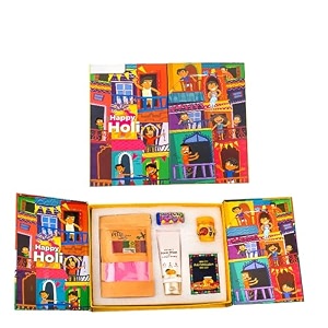 tota happy holi gift pack  2 herbal gulal  puja samagri  16 items