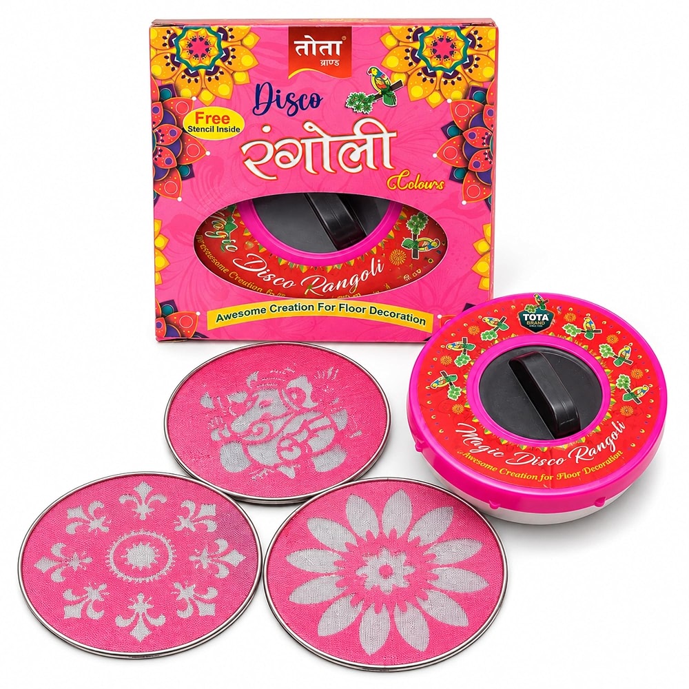 Simpal Rongoli TOTA Magic Disco Rangoli Stencil | Reusable Rangoli Design Stencils for ...