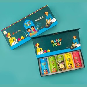 tota rajwada premium holi gift pack  4 royal organic holi colour gulal  thandai powder in holi gifts hamper  natural phool holi colors 4x100gm each with flavourful 100gm thandai powder