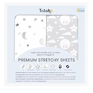 TotAha Premium Soft Bassinet Sheet for Boy
