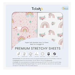 TotAha Premium Soft Bassinet Sheet for Boy