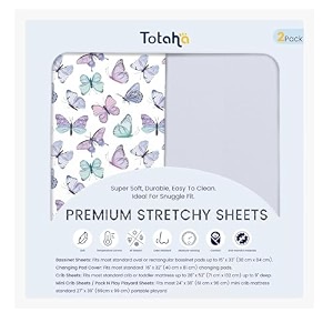 TotAha Premium Soft Bassinet Sheet for Girl