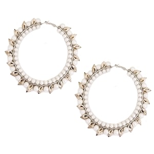 total fashion latest shell base metal big hoop earring for women amp girls