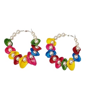 total fashion silver oxidized jewellery hoop earrings for women amp girls