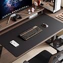 TOTAL HOME XXXL Large PU Leather Office Table Mat (12 x 24 inch) | Premium Black Deskpad & Mouse Keyboard Pad | Waterproof, Anti-Slip Table Pad for Office Desk & Trading