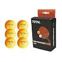 Total Table Tennis Balls 40+ ABS Plastic | 3-Star Seamless Orange Ping Pong Balls | 4cm Diameter | Practice & Training Use | Durable TT Ball Pack of 6 for Indoor Outdoor Play