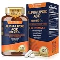 Totaria Alpha Lipoic Acid 1000mg - ALA Supplement Antioxidant for Neuropathy Support Nerve Health, Liver Detox, Antioxidant, Metabolism and Cell Energy, Anti-Aging - Non-GMO, Gluten Free, Vegan Safe