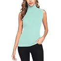 Totatuit Women Sleeveless Turtleneck Tops Sweater Vest Office Work Attire