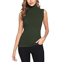 Totatuit Women Sleeveless Turtleneck Tops Sweater Vest Office Work Attire