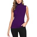 Totatuit Women Sleeveless Turtleneck Tops Sweater Vest Office Work Attire