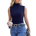 Totatuit Women Sleeveless Turtleneck Tops Sweater Vest Office Work Attire