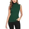 Totatuit Women Sleeveless Turtleneck Tops Sweater Vest Office Work Attire