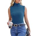 Totatuit Women Sleeveless Turtleneck Tops Sweater Vest Office Work Attire