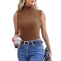 Totatuit Women Sleeveless Turtleneck Tops Sweater Vest Office Work Attire