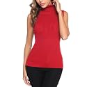 Totatuit Women Sleeveless Turtleneck Tops Sweater Vest Office Work Attire