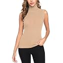 Totatuit Women Sleeveless Turtleneck Tops Sweater Vest Office Work Attire