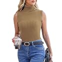 Totatuit Women Sleeveless Turtleneck Tops Sweater Vest Office Work Attire
