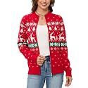 Totatuit Womens Long Sleeve Knitted Zip Up Cardigan Sweaters Cropped Jacket