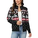 Totatuit Womens Long Sleeve Knitted Zip Up Cardigan Sweaters Cropped Jacket