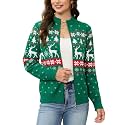 Totatuit Womens Long Sleeve Knitted Zip Up Cardigan Sweaters Cropped Jacket