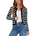 Totatuit Womens Long Sleeve Knitted Zip Up Cardigan Sweaters Cropped Jacket