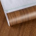 TOTIO Brown Wood Grain Contact Paper Thick Walnut Wood Wallpaper Peel Stick 32x315inch Walnut Wood Look Wall Paper Rolls Removable Adhesive Waterproof Decoration Countertop Table Counter Vinyl Wrap