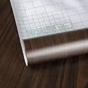 TOTIO Extra Wide Wood Grain Contact Paper Dark Brown 32x78in Thick Matte Black Walnut Textured Wallpaper Peel Stick Waterproof Self Adhesive Furniture Stickers Vinyl Wall Stickers Chocolate Brown