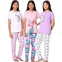 TotzTouch Baby | Kid Girls Night Wear T Shirt | Pajama Pant Set of 3