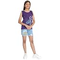 TotzTouch Kids Girls Flowe printed Blue Denim