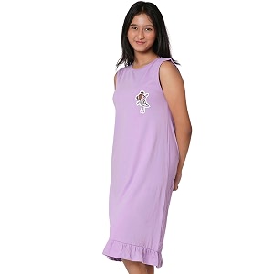 totztouch premium girls night dress  night wear  sleepwear frock cotton age baby girl 1 year to teen girls 15 years pack of 1 and 3 non irritating patch embroidery pink yellow purple
