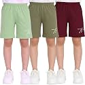 TotzTouch Shorts for Kids Girls Pack of 3 | Summer Cotton Shorts| Kids Casual Cycling Shorts