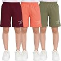 TotzTouch Shorts for Kids Girls Pack of 3 | Summer Cotton Shorts| Kids Casual Cycling Shorts
