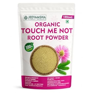 touch me not powder 100g mimosa pudica  organic natural amp herbal  lajjalu lajwanti sensitive plant root powder  ayurvedic herb for traditional use 
