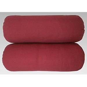 hotel quality polyester fibre round hard bolsters for sofa bed and living room big 0934x2434 maroon - set of 4 pcs