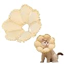 Touchdog Soft Cat Cone Collar, Waterproof Recovery Collar for Cats After Surgery, Lightweight Elizabethan Collar for Kittens, Small to Large (Yellow, M)