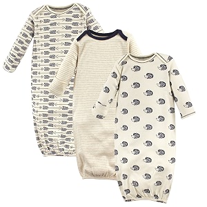 touched by nature baby 3-pack organic cotton gown