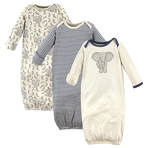 touched by nature baby 3-pack organic cotton gown