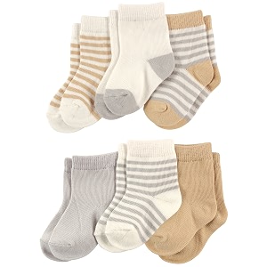 touched by nature baby organic 6 pack cotton socks