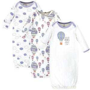 touched by nature unisex baby organic cotton gowns