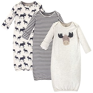 touched by nature unisex baby organic cotton gowns
