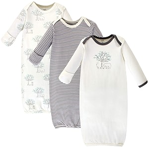 touched by nature unisex baby organic cotton gowns