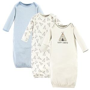 touched by nature unisex baby organic cotton gowns