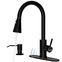 Touchless Kitchen Faucet with Pull-Down Sprayer, Kitchen Sink Faucet Stainless Steel Faucets with Soap Dispensor, Single Handle Hands-Free Sensor Suitable for 1 to 4 Hole Sink