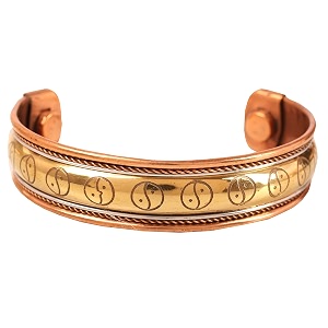 touchstone handcrafted copper bracelet hand forged with solid and high gauge tibetan style engraved cuff jewelry for women men