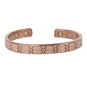 Touchstone Handcrafted Copper Bracelet Hand Forged with Solid and High Gauge Tibetan Style Engraved Cuff Jewelry For Women Men