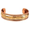 Touchstone Handcrafted Copper Bracelet Hand Forged with Solid and High Gauge Tibetan Style Engraved Cuff Jewelry For Women Men