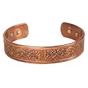 Touchstone Handcrafted Copper Bracelet Hand Forged with Solid and High Gauge Tibetan Style Engraved Cuff Jewelry For Women Men