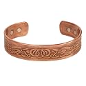 Touchstone Handcrafted Copper Bracelet Hand Forged with Solid and High Gauge Tibetan Style Engraved Cuff Jewelry For Women Men