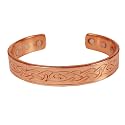 Touchstone Handcrafted Copper Bracelet Hand Forged with Solid and High Gauge Tibetan Style Engraved Cuff Jewelry For Women Men