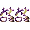 Frienhund Tough Dog Toys for Aggressive Chewers 6 Pack, Indestructible Dog Toy for Large Dogs, Bacon Flavored, Keeps Dogs Busy